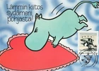 Moomin Warm Red Heart Tove Jansson Finland Mint Maxi FDC Card 1992
