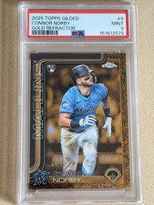 Topps Gilded Collection Connor Norby Marlins Rookie #9 PSA 9 /99 2025