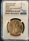 2013 1 oz American Gold Eagle MS-70 NGC-Early Releases