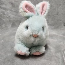 Swibco Puffkins Light Blue Bunny Plush Stuffed Animal 1994, 6in.