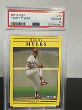 1991 Fleer Randy Myers Cincinnati Reds #73 PSA 10 POP 1