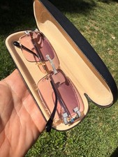 Real 925 Silver Big C VVS MOISSANITE Pink Purple Sunglasses - Iced Buffs Glasses