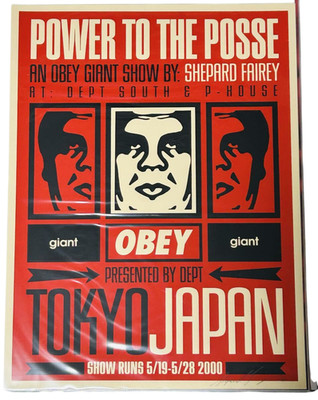 OBEY GIANT ''Power to the Posse'' Siebdruck Ausstellungsposter Made in USA