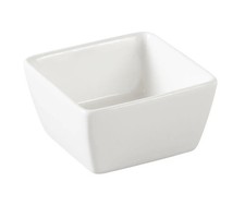 Yanco China SH-403 Shanghai Bone White Porcelain 3" x 3" Sauce Dish - 4 Doz