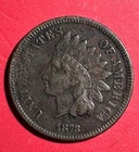 1873 US Indian Head Cent! "LIBERTY" Shows! XF Details! Old US Coin!