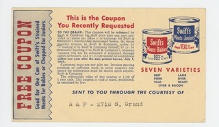 Cartolina Mr Fancy Cancel Swift & Company Conned Meats Chicago 1951 #6935