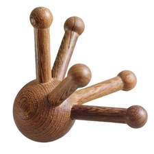 OULIGET Wooden Trigger Point Massage Tool,Spider Shape 5 Legs Brown