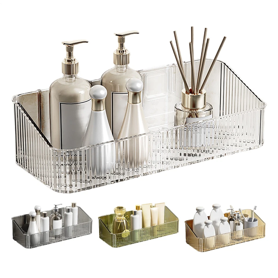 Wall-Mounted Shelf Shower Self-Adhesive Caddy Bathroom Storage Organizer Rack