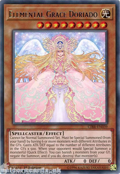 CIBR-EN039 Elemental Grace Doriado Rare 1st Edition Mint YuGiOh Card