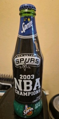2003 San Antonio Spurs NBA Championship Commemorative 8oz Sprite Bottle New