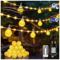 LED Lichterkette 10M AußEn Wasserdicht 8 Modi Dimmbar Mit Timer Stecker