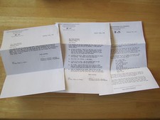 (3) Elvis Presley Letters from 1956 RCA Steve Sholes 