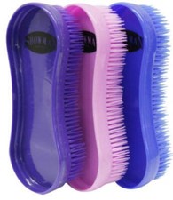 New! Showman 6" long Durable plastic STIFF BRISTLE CURRY BRUSH in 3 COLORS!