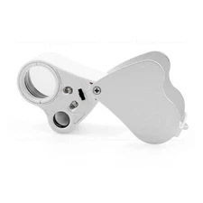 30x 60x Loupe magnifying glass LED Lighted magnifier Paper Money Coins Watch