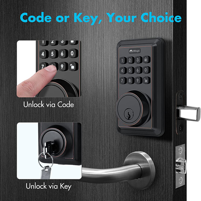 iMagic  Electronic Keypad Auto Locks Keypad Deadbolt Keyless Entry Deadbolt Lock-image