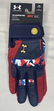 NEW! UNDER ARMOUR UA Harper Pro Batting Gloves Men's Small USA Stars & Stripes