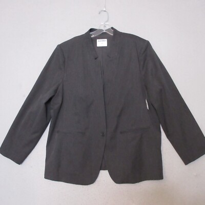 Old Navy Blazer Women Plus XXL Gray Twill Pixie Career Office