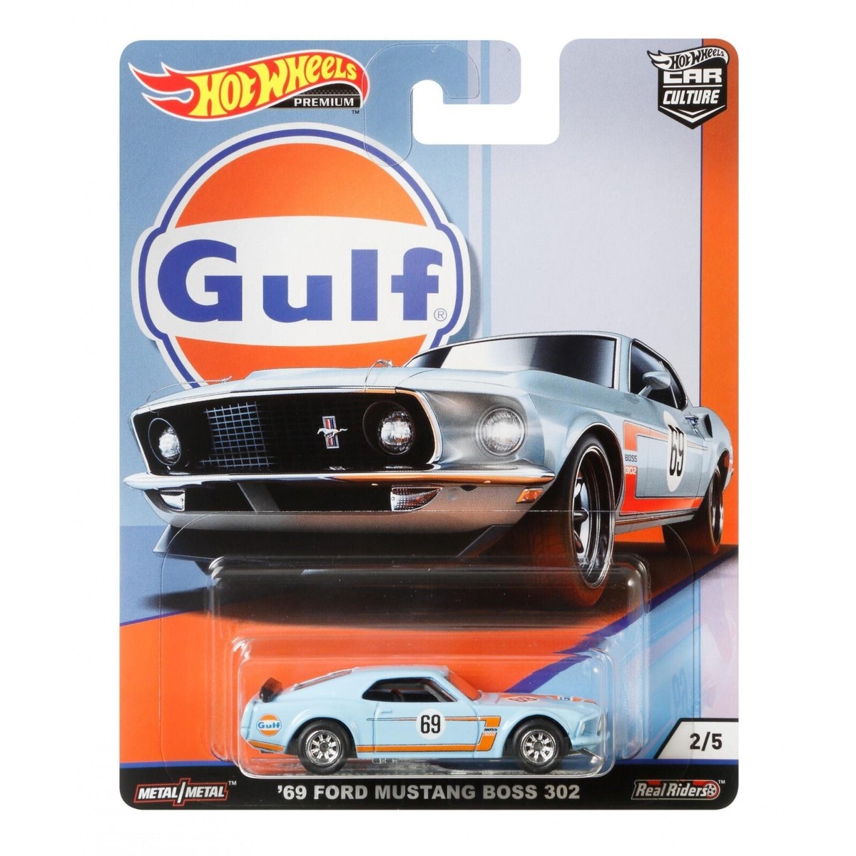 Hot Wheels Premium Car Culture 2019 Gulf Oil #2/5 '69 Ford Mustang