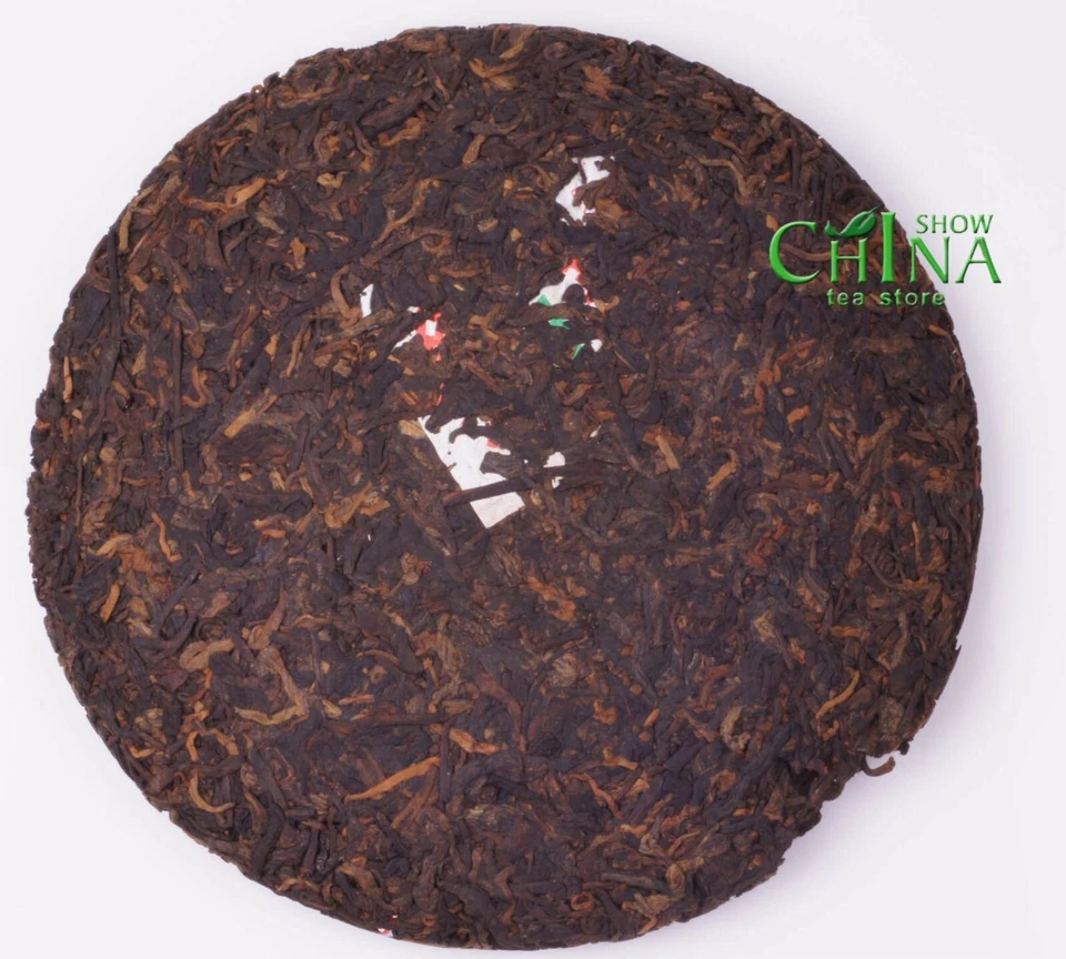 Pastel Yunnan Puer 1989 años envejecido té famosa marca de té de porcelana * Sello verde Foto 2 de 4