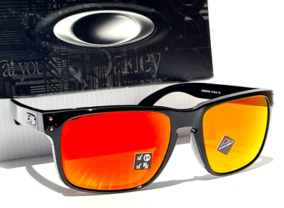 NEW Oakley HOLBROOK Shiny Black POLARIZED PRIZM Ruby Lens Sunglass 9102-F1