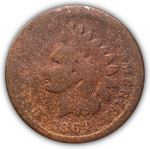 1864-L Indian Head Cent Choice Almost Good AG+/G Coin #22321