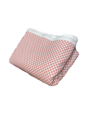 Serena & Lily Discontinued Fabric 13.5yd Geo Diamond Print Coral Red Orange RARE