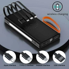 10000mAh USB Wireless Power Bank Portable External Battery Backup Fast Charger