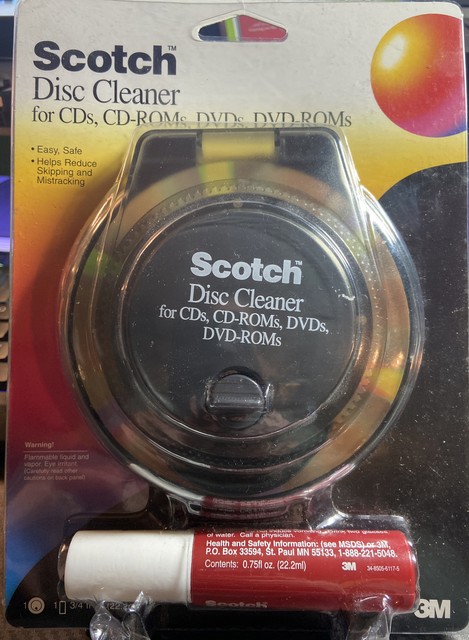 Scotch CD Disc Cleaner Also For DVDs Reduce Skipping Mistracking Distortion Q7 For Sale Online 