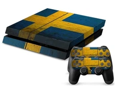Sony PS4 PLAYSTATION 4 Skin Design Sticker Screen Protector Set - Sweden Motif
