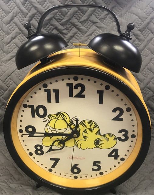 VINTAGE 1978 GIANT GARFIELD ALARM CLOCK BY SUNBEAM 883-100 Batteries not wind up | eBay