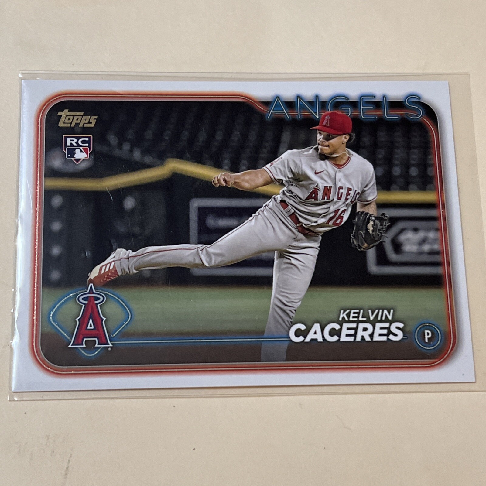 Kelvin Caceres Golden Mirror RC No. 680 Topps Series 2 2024 Los Angeles Angles