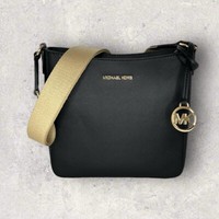 Michael Kors Mk Tasche UmhäNgetasche Crossbody Jet Set Travel Schwarz Gold Neu