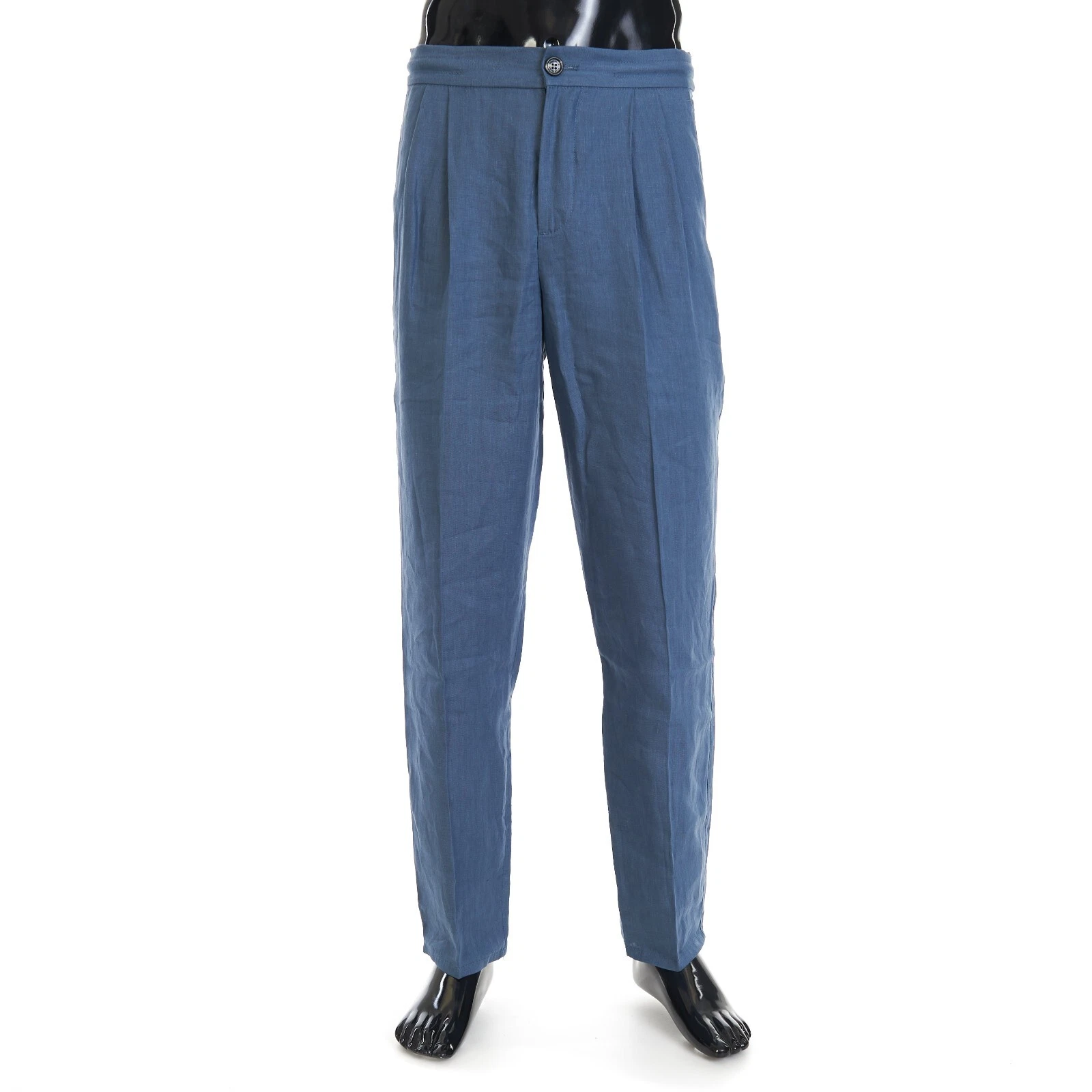 Brunello Cucinelli — BRUNELLO CUCINELLI 1450$ Relaxed Fit Trousers - Drawstring, Double Pleats, Linen