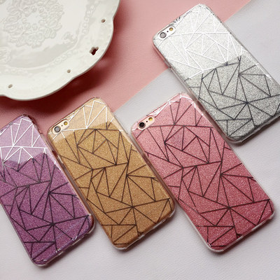 Handy Schutz Hülle Tasche Glitzer Case iPhone Bumper Glanz Back Cover Folie Neu