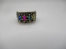 Sterling Silver Multi Stone Ring