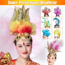 Classic Chinese Folk Dance Headdress Stage Performance Flower Hair Accessories