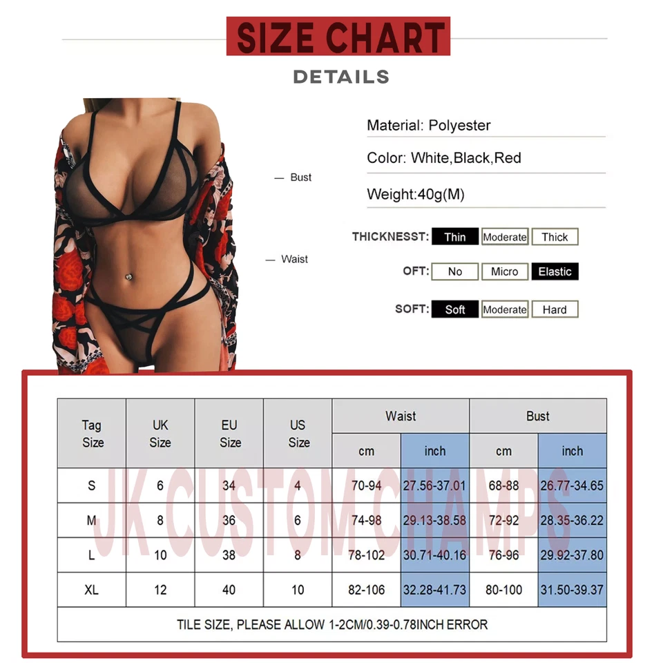 Mujeres Sujetador de Malla y Panty Tanga Sexy Babydoll Lencería Prendas para dormir Conjunto Foto 4 de 4