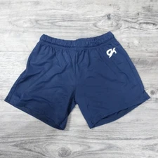 GK Elite Mens Boys Size Small Gymnastics Tumbling  Competition Shorts Blue 