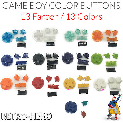 Nintendo Game Boy Color Buttons GBC Knöpfe Drücker Tasten MOD Pads Knopf Gummi 