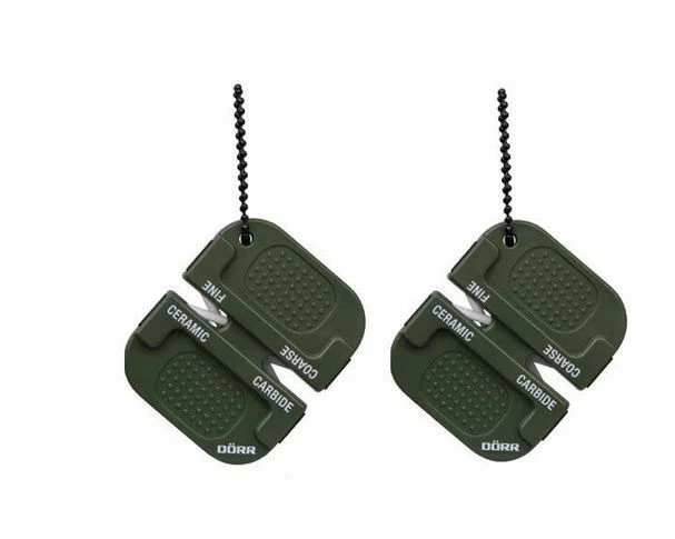 A067 2 Stück Dörr XS2 Mini Messerschärfer ideal für unterwegs oliv 995032