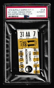 10/11/79 Buffalo Sabres vs. Washington Caps Ticket Stub Mike Gartner NHL Debut
