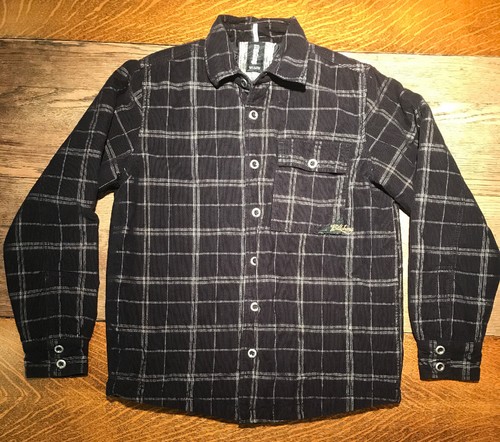 Shirt Jacket Insulated Plaid Black 