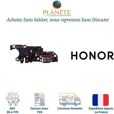 Connecteur De Charge (Port Dock) Pour Honor X8 5G - Noir - Neuf Sous Blister
