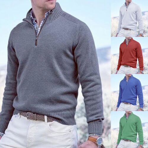Warmer dicker Pullover Herren Kapuzenjacke 14 Reißverschluss Pullover Sweatshir - Bild 1 von 8