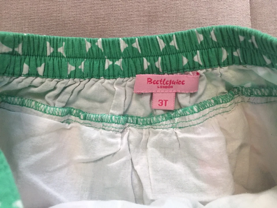 Falda bebé niña Beetlejuice talla 3T volantes verde rosa blanco encaje hinchado Foto 4 de 4