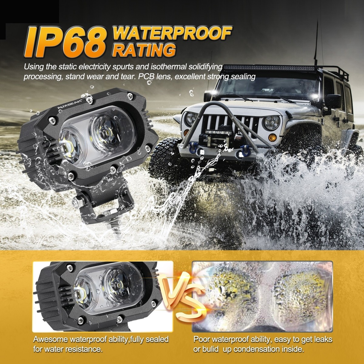 AUXBEAM 42 Inch LED Work Light Bar Spot Flood Driving Offroad UTV - Foto 14