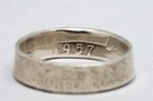 1957 D United States Quarter 90% Silver Size 8 Conversion Ring — photo 4