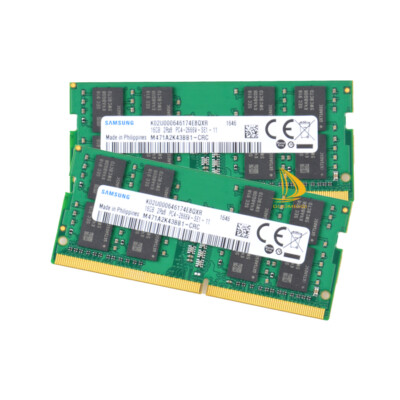 32GB Samsung 2x 16GB 2RX8 DDR4 2666V PC4-21300 SODIMM CL19 Laptop