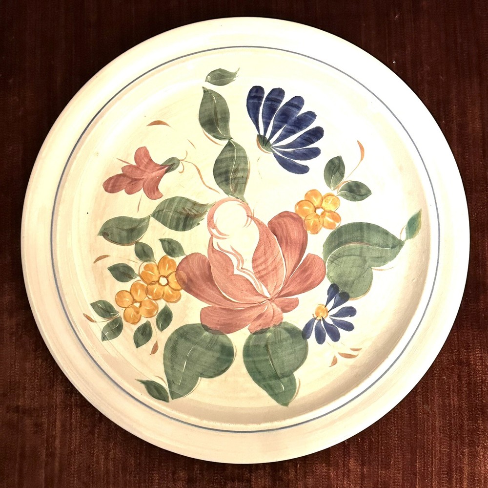RED WING HAND PAINTED ORLEANS 12 INCH CHOP PLATE RARE EXCELLENT CONDITION