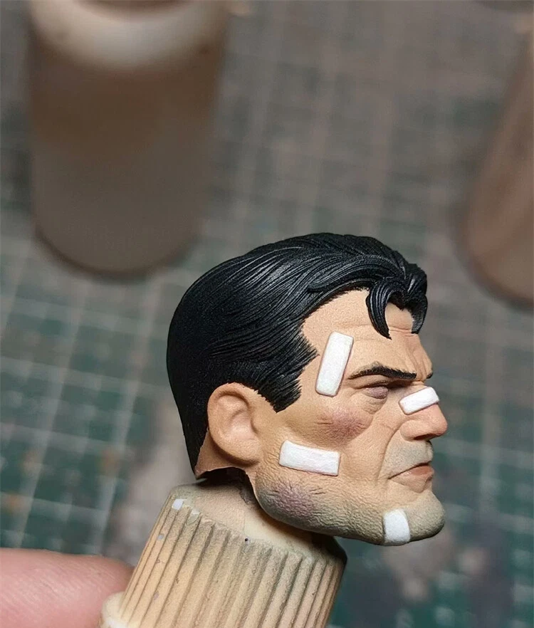Castigador de cabeza esculpido 1:6 Frank Castle para juguetes corporales figura masculina de 12" Foto 3 de 4